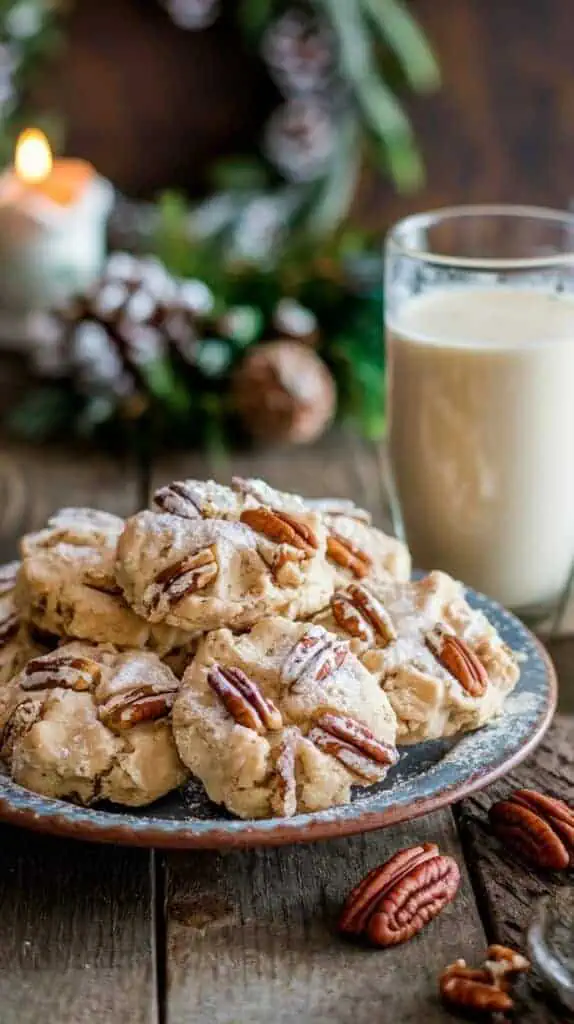 Eggnog Pecan Sandies