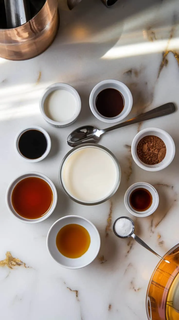 measured ingredients for bailey coffee creamer