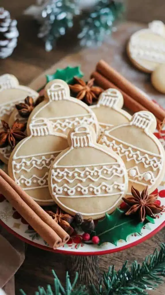 Eggnog Shortbread Cookies