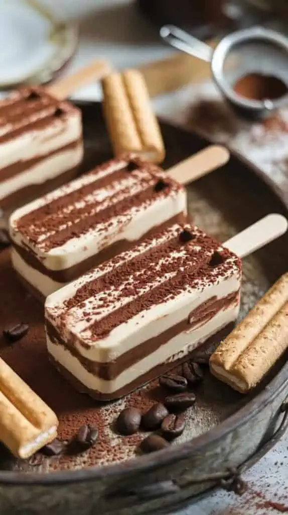 Tiramisu Coffee Popsicles
