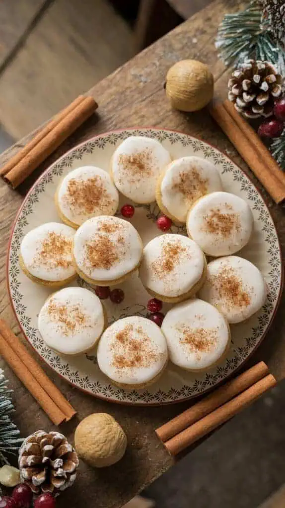 Rum-Infused Eggnog Cookies