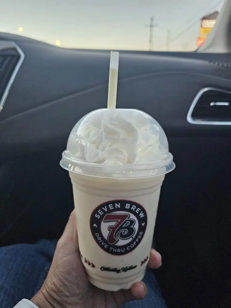 banana and cupcake shake with whip cream