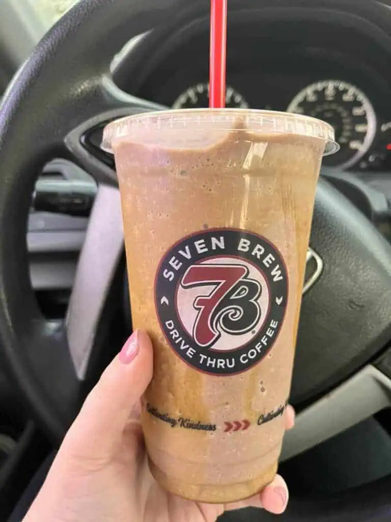 chocolate shake, add an espresso shot and caramel drizzle