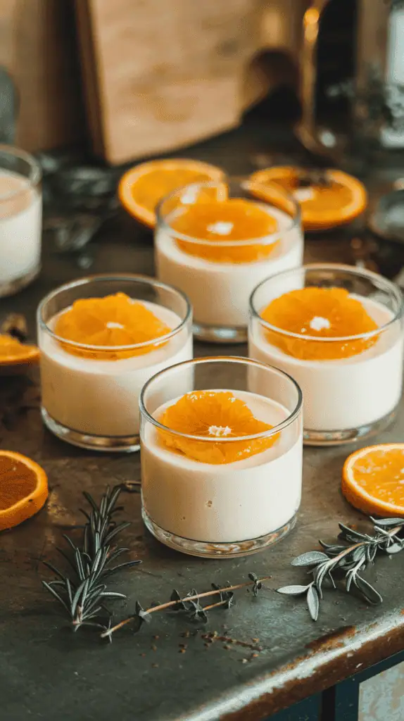 Citrus Panna Cotta with Candied Orange