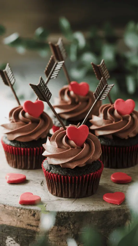 Cupid’s Arrow Cupcakes