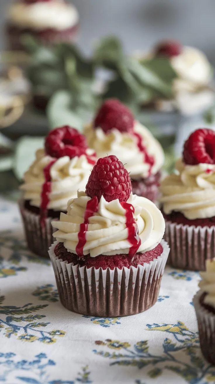 White Chocolate Raspberry Cupcakes