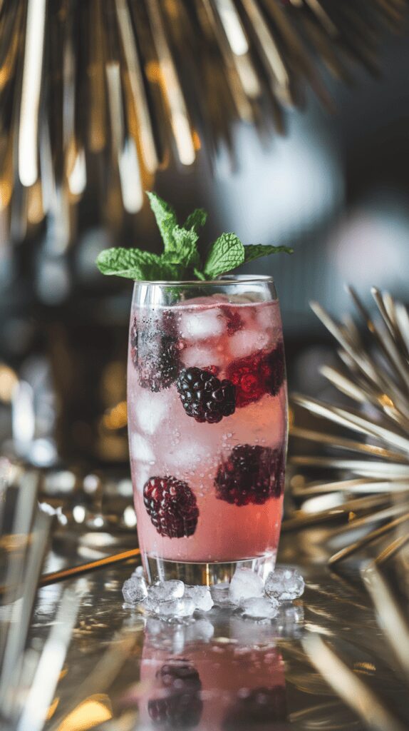 Blackberry Champagne Smash