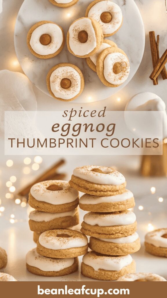 Spiced Eggnog Thumbprint Cookies