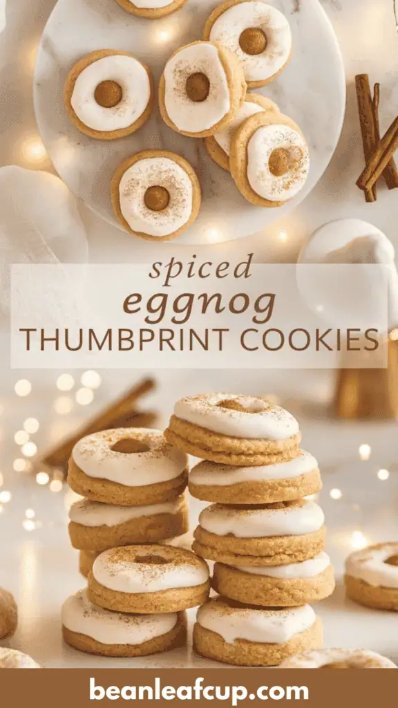 Spiced Eggnog Thumbprint Cookies