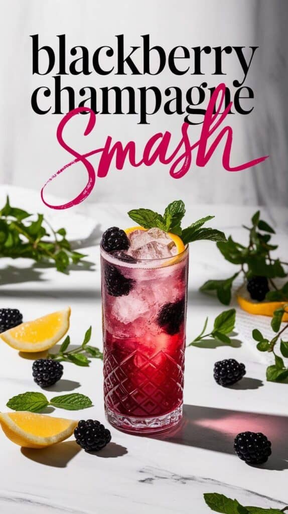 Blackberry Champagne Smash