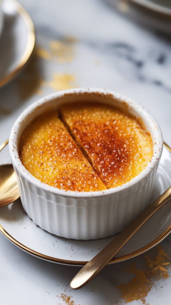Eggnog Crème Brûlée with Caramelized Sugar