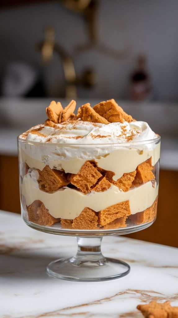 Eggnog Trifle with Layered Spice Cake