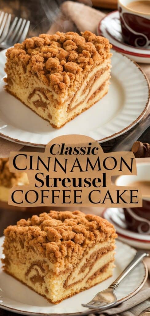 Classic Cinnamon Streusel Coffee Cake