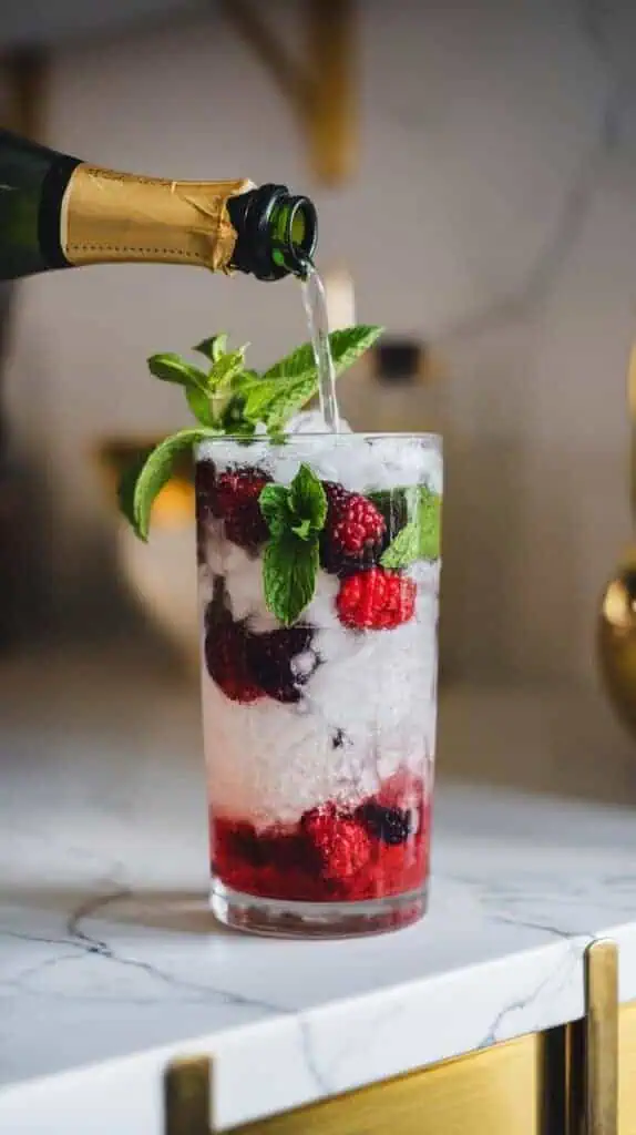 Blackberry Champagne Smash
