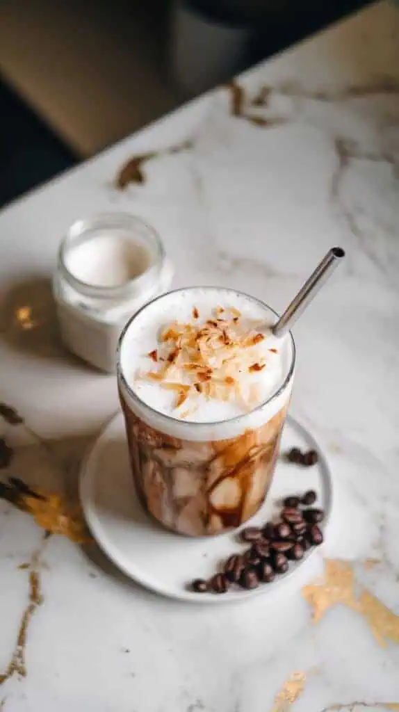 Coconut Cream Protein Iced Coffee