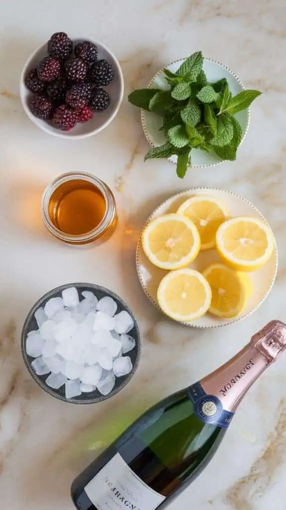 Blackberry Champagne Smash