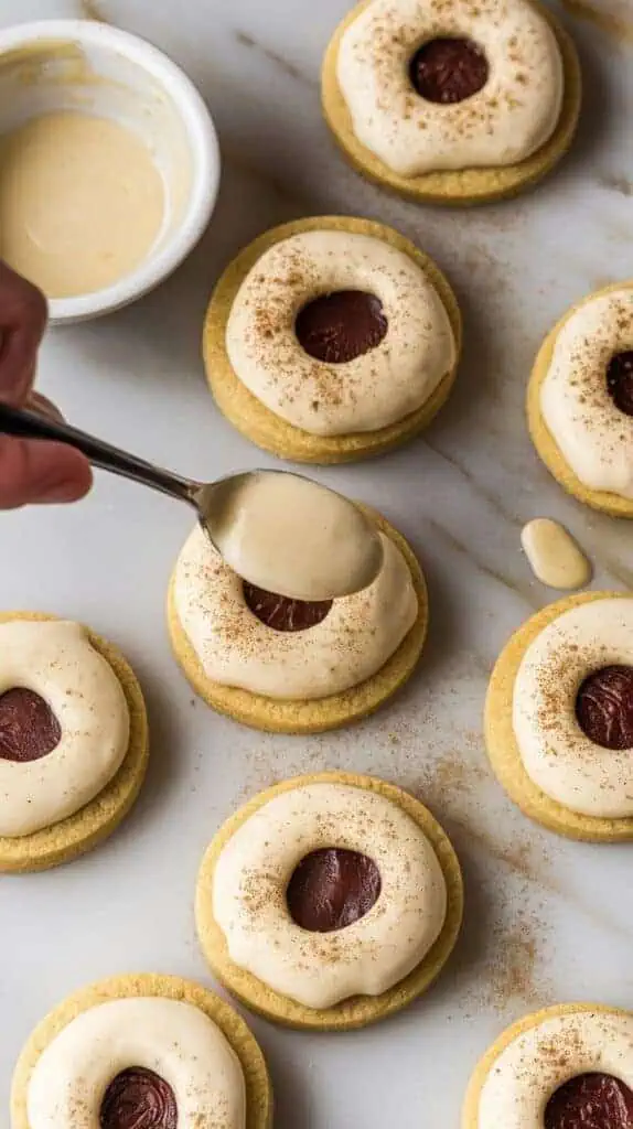 Spiced Eggnog Thumbprint Cookies