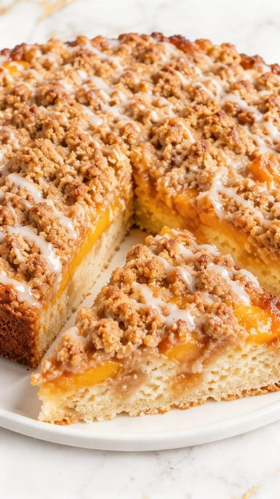 Peach Cobbler Coffee Cake