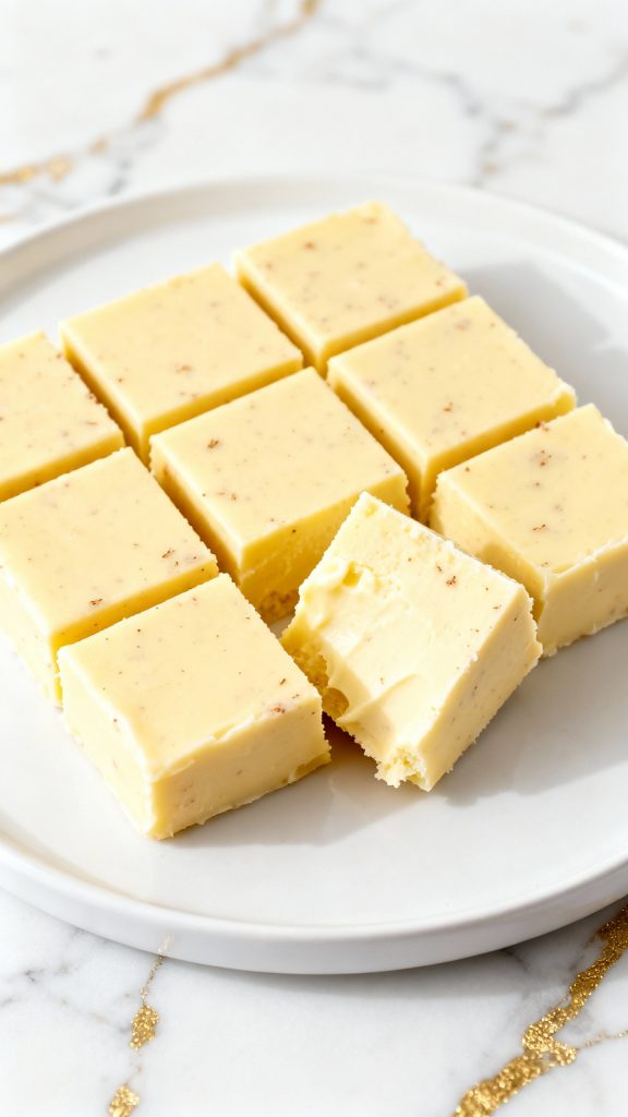 Creamy Eggnog Fudge with Condensed Milk