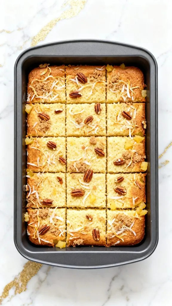 Pineapple Coconut Coffee Cake