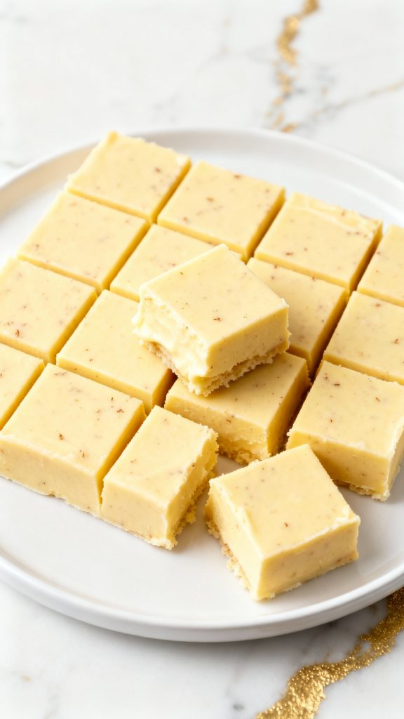 Creamy Eggnog Fudge with Condensed Milk