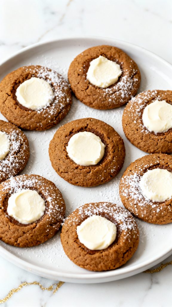 Keto Gingerbread Thumbprint Cookies