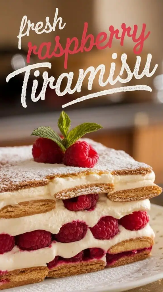 Fresh Raspberry Tiramisu
