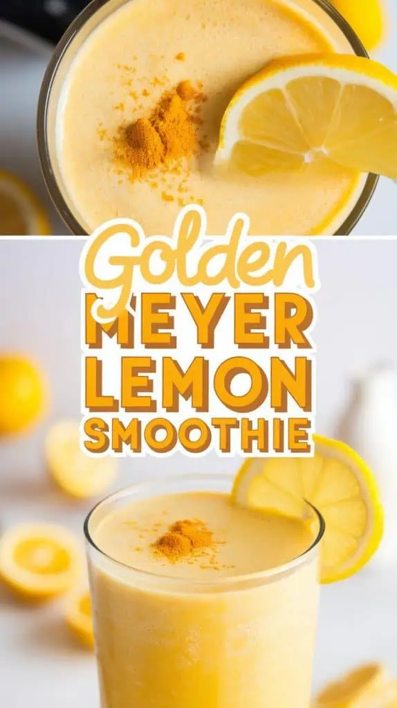 Golden Meyer Lemon Smoothie with Turmeric