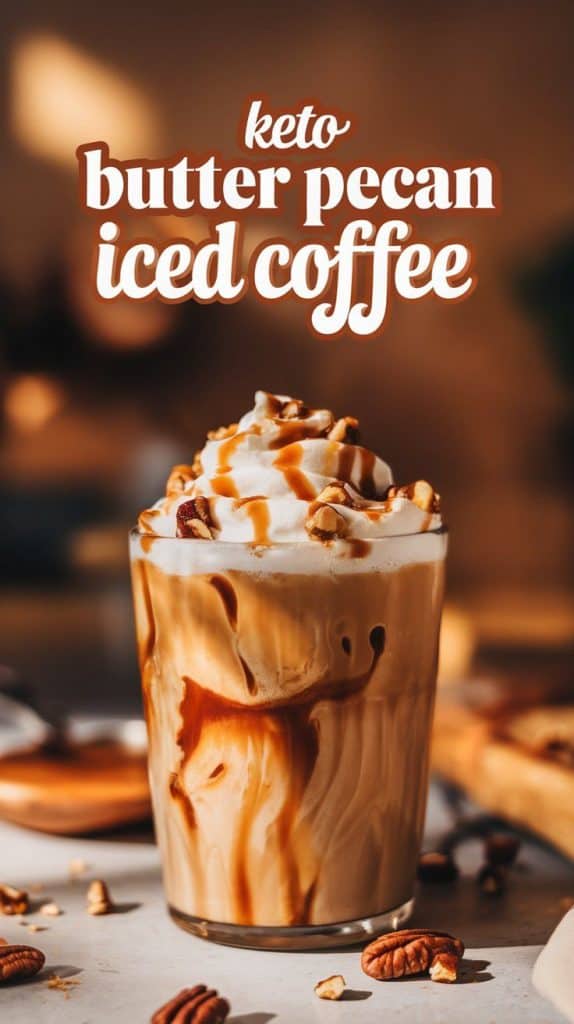 Keto Butter Pecan Iced Coffee