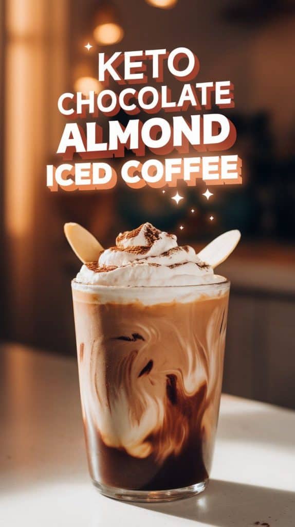 Keto Chocolate Almond Iced Coffee