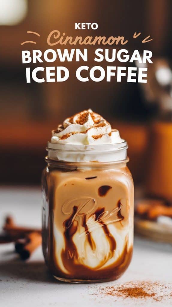 Keto Cinnamon Brown Sugar Iced Coffee