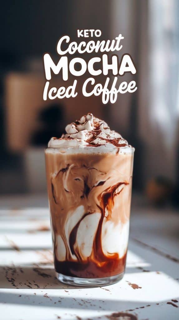 Keto Coconut Mocha Iced Coffee