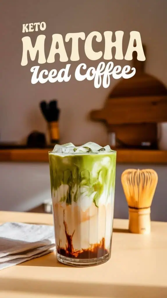 Keto Matcha Iced Coffee