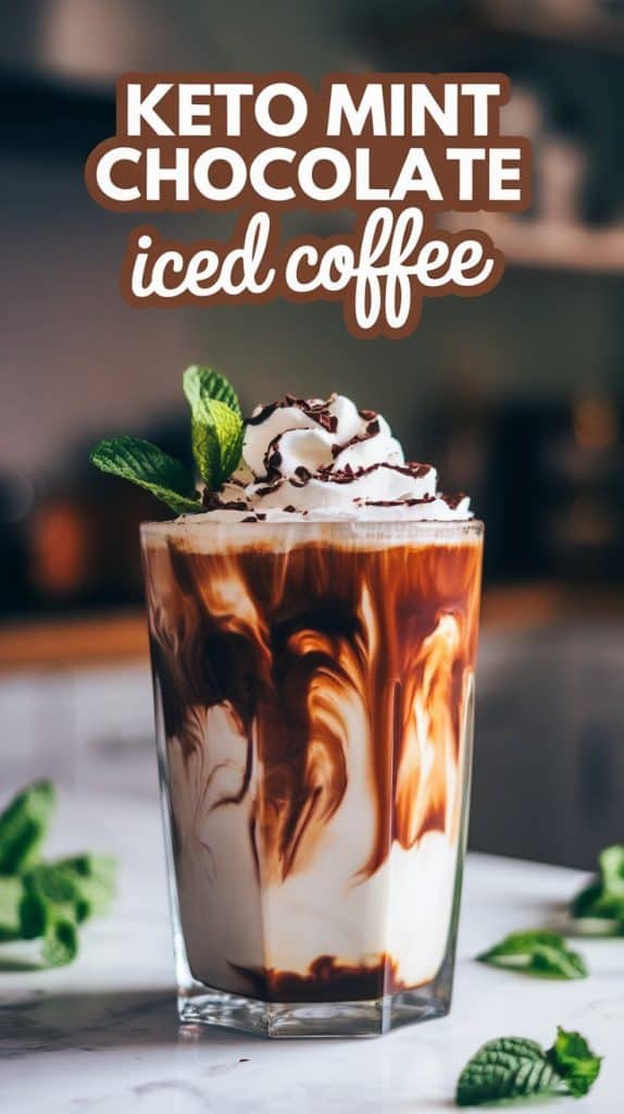 Keto Mint Chocolate Iced Coffee