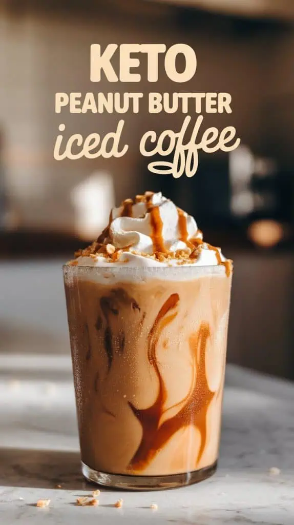 Keto Peanut Butter Iced Coffee
