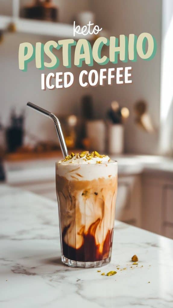 Keto Pistachio Iced Coffee