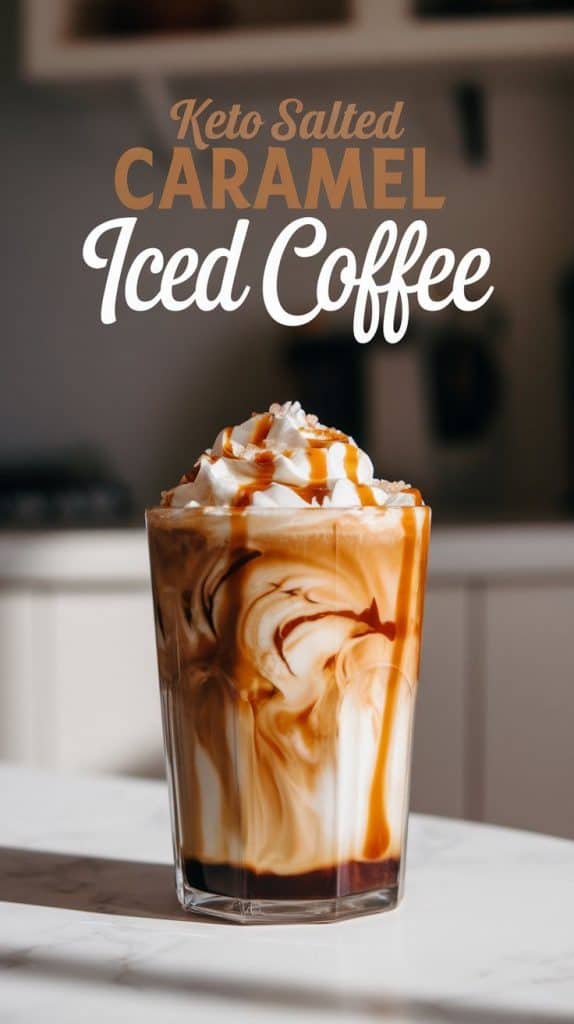 Keto Salted Caramel Iced Coffee