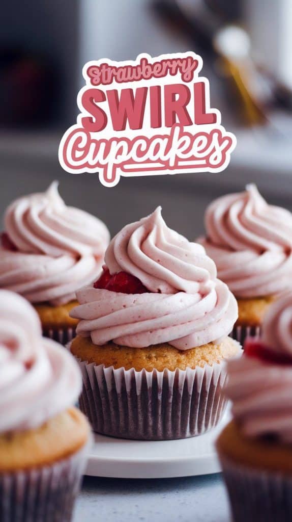 Strawberry Swirl Cupcakes