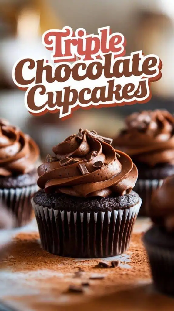 Triple Chocolate Cupcakes