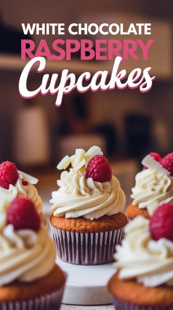 White Chocolate Raspberry Cupcakes