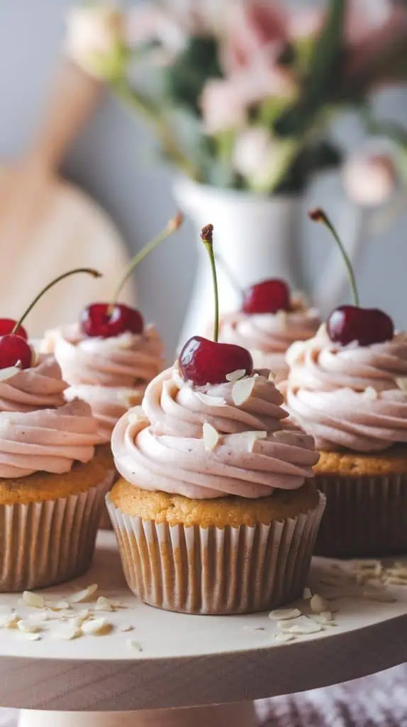 Cherry Almond Cupcakes