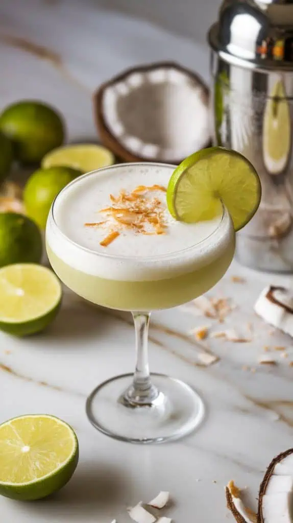 Lime Coconut Daiquiri Cocktail