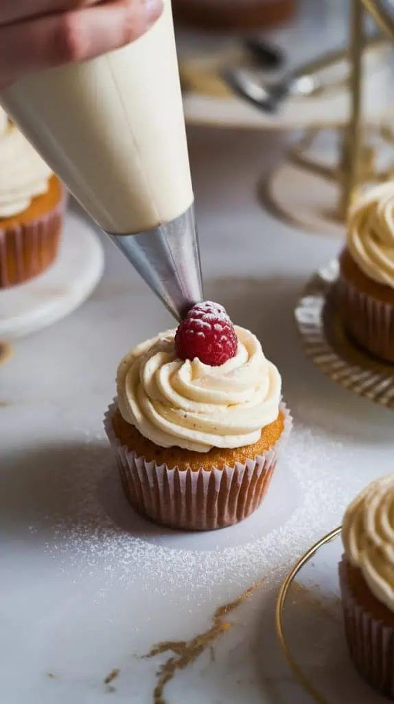 Raspberry Cream Cupcakes