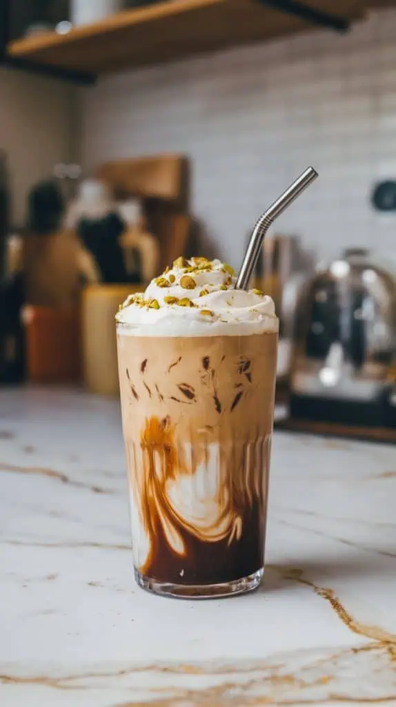 Keto Pistachio Iced Coffee