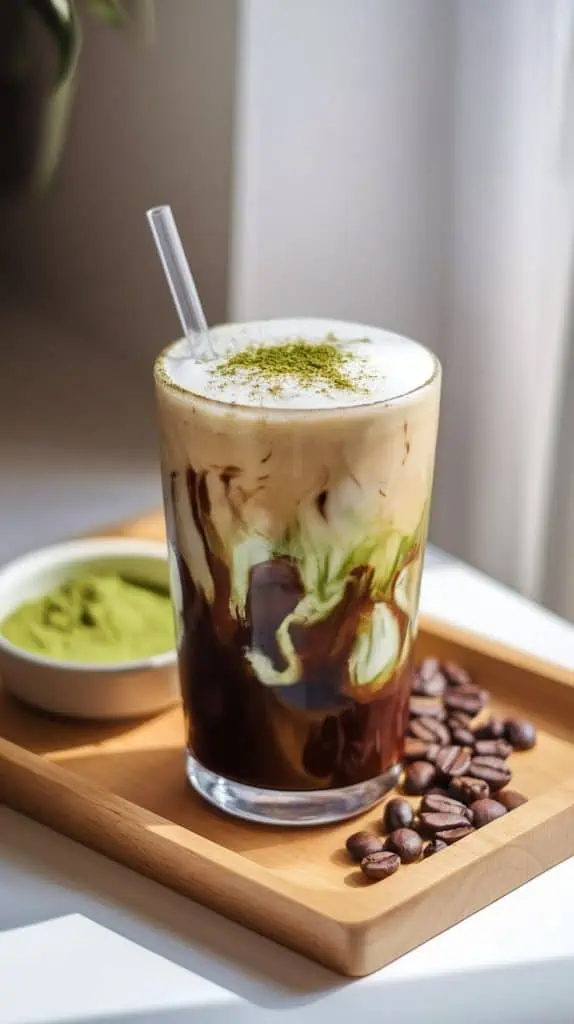 Keto Matcha Iced Coffee
