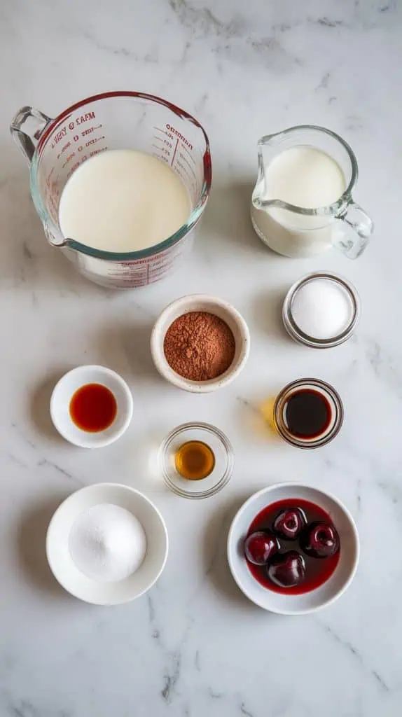 ingredients of Black Forest Coffee Creamer