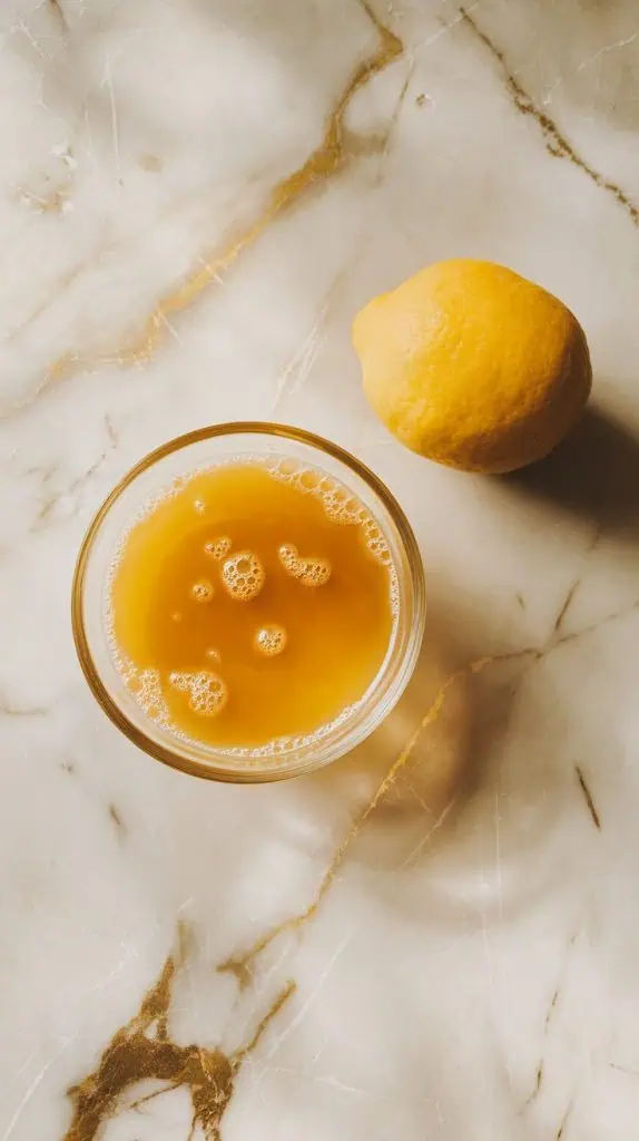 a bowl of lemon juice
