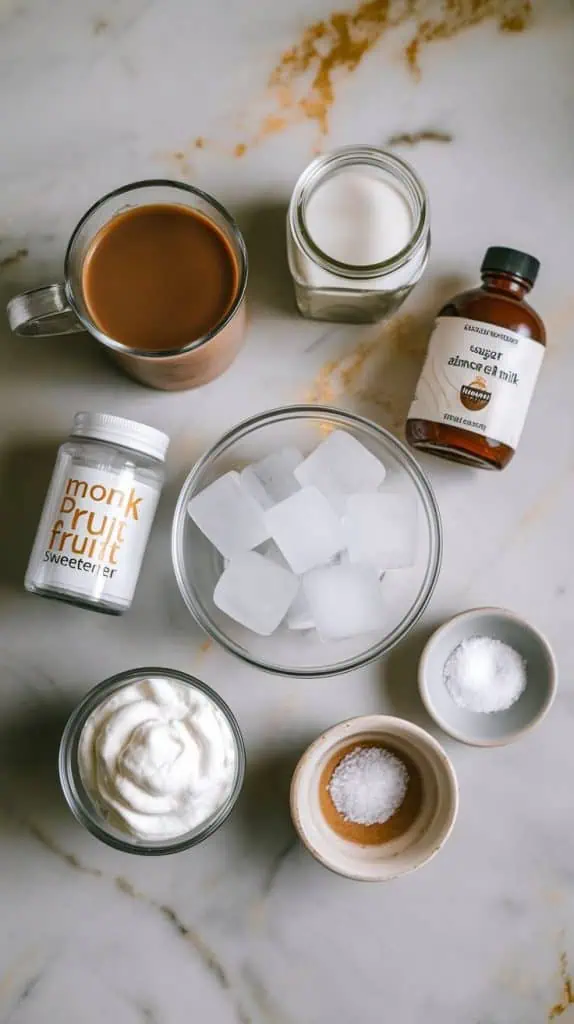 Keto Salted Caramel Iced Coffee