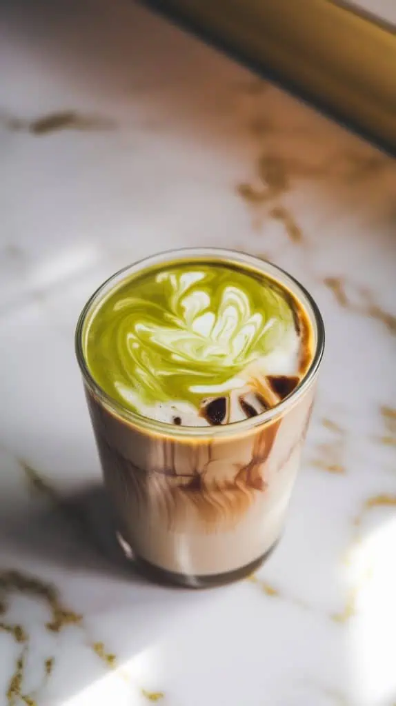 Keto Matcha Iced Coffee