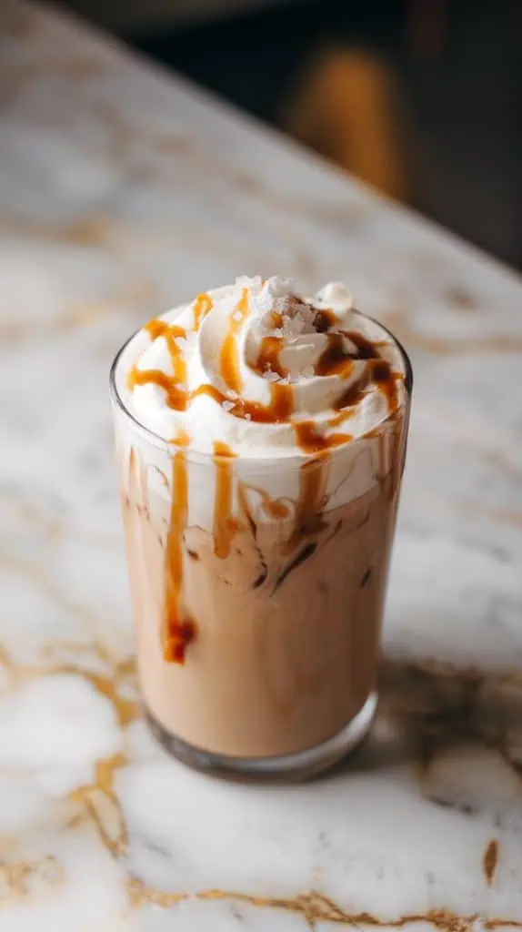 Keto Salted Caramel Iced Coffee